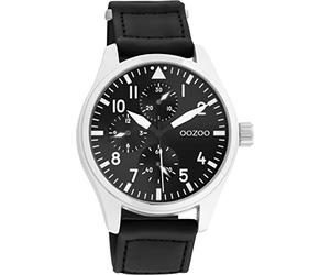 Oozoo Timepieces Herren Uhr - Armbanduhr Herren mit 21mm breites Nylon Armband | Hochwertige Uhr für Männer - Edle Analog Herrenuhr in rund C11009