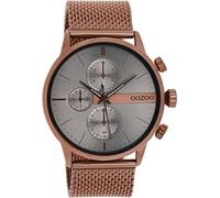 Oozoo Timepieces Herren Uhr in Braun Grau| Armbanduhr Herren mit Mesh Metallarmband | Hochwertige Uhr für Männer | Edle Analog Herrenuhr in rund C11103