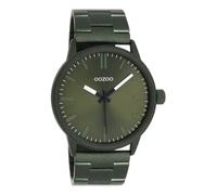 Oozoo Timepieces Herren Uhr in dunkelgrün/dunkelgrün| Armbanduhr Herren mit Metallarmband | Schöne Uhr für Männer | Edle Analog Herrenuhr (45mm Gehäuse) in rund C11402