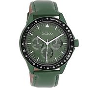 Oozoo Timepieces Herren Uhr in Grün | Armbanduhr Herren mit Lederarmband | Hochwertige Uhr für Männer | Edle Analog Herrenuhr in rund C11111