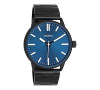 Oozoo Timepieces Herren Uhr in schwarz/blau| Armbanduhr Herren mit Metallarmband | Schöne Uhr für Männer | Edle Analog Herrenuhr (45mm Gehäuse) in rund C11403