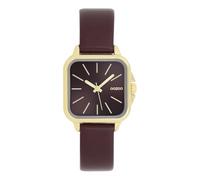 Oozoo Timepieces rot/Gold Damen Uhr - Armbanduhr Damen mit Lederarmband | Hochwertige Uhr für Frauen - Edle Analog Damenuhr in quadratisch C11613