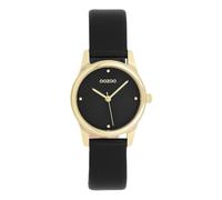 Oozoo Timepieces schwarz/Gold Damen Uhr - Armbanduhr Damen mit Lederarmband | Hochwertige Uhr für Frauen - Edle Analog Damenuhr in rund C11629