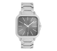 Oozoo Timepieces Silber/grau Unisex Uhr - Armbanduhr Unisex mit Edelstahlarmband | Hochwertige Uhr für alle - Edle Analog Unisexuhr in quadratisch C11602