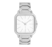 Oozoo Timepieces Silber/weiß Unisex Uhr - Armbanduhr Unisex mit Edelstahlarmband | Hochwertige Uhr für alle - Edle Analog Unisexuhr in quadratisch C11600