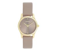 Oozoo Timepieces Taupe/Gold Damen Uhr - Armbanduhr Damen mit Lederarmband | Hochwertige Uhr für Frauen - Edle Analog Damenuhr in rund C11625