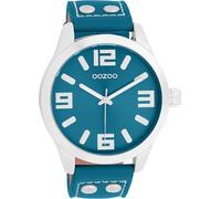 Oozoo Timepieces Unisex Uhr in Blau - Armbanduhr Unisex mit Lederarmband | Hochwertige Uhr - Edle Analog Unisexuhr in rund C11551