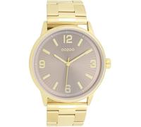 Oozoo Timepieces Unisex Uhr in Gold I Armbanduhr Unisex mit Edelstahlarmband I Moderne Uhr für Frauen & Männer I Edle Analog Unisexuhr Rund 45mm Gehäuse C11504