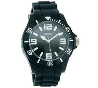 Oozoo Timepieces - XL Damenuhr mit Kautschukband - C4174 schwarz