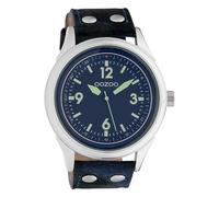 Oozoo Unisex Armbanduhr Timepieces Analog Leder blau Camouflage UOC10350 Analoguhr