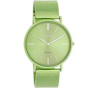 Oozoo Vintage Damen Uhr Limettengrün - Armbanduhr Damen mit 20mm Lederarmband - Analog Damenuhr in rund C20330