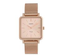 Oozoo Vintage Damenuhr Eckig Metallband 28 MM Rose/Rose C9847
