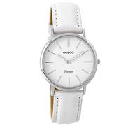 Oozoo Vintage Damenuhr Lederband 32 MM Weiss/Weiss C9313