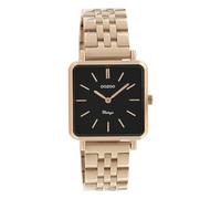 Oozoo Vintage Damenuhr mit Edelstahl Glieder Armband Quadratisch Flach 28 MM C9959