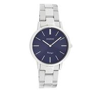 Oozoo Uhren C20041 Damenuhr Metallband Silber/Blau Ø 34 mm
