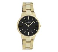 Oozoo Vintage Damenuhr mit Edelstahl Gliederarmband 34 MM Schwarz/Goldfarben C20047