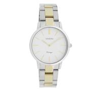 Oozoo Vintage Damenuhr mit Edelstahl Gliederarmband 34 MM Weiß/Bicolor C20044