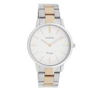 OOZOO Damenuhr Edelstahl Ø38mm silber/rosegold/weiß