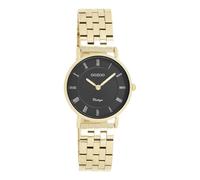 Oozoo Vintage Herren Uhr in Gold/schwarz| Armbanduhr Herren mit Edelstahl Armband | Schöne Uhr für Männer | Edle Analog Herrenuhr (28mm Gehäuse) in rund C20378