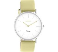 Oozoo Vintage Herren Uhr - Sandfarbene Armbanduhr Herren mit 20mm Lederarmband - Analoge Herren Armbanduhr in rund - auch als Damen Uhr passend - C20277