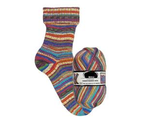Opal According to Hundertwasser Edition 4 Space Dyed Sockengarn, Wolle Nylon Mischung, Flauschig Atmungsaktiv für Stricken Handwerk (Stricken Sie ein Paar Socken/Knäuel/99.2 g) (#4055)