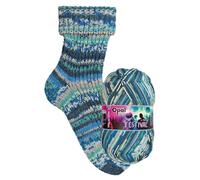 Opal Festival, 6-fach Sockenwolle, 150 g / 420 m, Nadelstärke 3-4, 75% Schurwolle, 25% Polyamid, schöne Farben, weich, saugfähig, strapazierfähig (11426 Bandshirt)