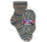 Opal Feuerwerk 4-fach Strickgarn, 100g Knäuel, 425m Lauflänge, 75% Superwash Schurwolle, 25% Polyamid, für Socken und Accessoires (11656 Konfettifeier)