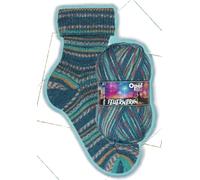 Opal Feuerwerk 4-fach Strickgarn, 100g Knäuel, 425m Lauflänge, 75% Superwash Schurwolle, 25% Polyamid, für Socken und Accessoires (11651 Himmelsfunken)