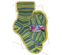 Opal Feuerwerk 4-fach Strickgarn, 100g Knäuel, 425m Lauflänge, 75% Superwash Schurwolle, 25% Polyamid, für Socken und Accessoires (11652 Farbexplosion)