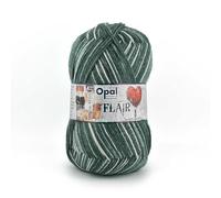 Opal Flair 4-fädiges Garn - Wollmischung, zum Stricken von warmen Socken, Pullovern, Mützen, Handschuhen und Schals, 11487 Grau, 1 x 100g