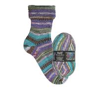 Opal Hundertwasser (425m) 4-fädiges Garn - Wollmischung, zum Stricken warmer Socken mit einzigartigen Farbmustern, 2106, 1 x 100g