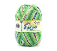 Opal Mitternachtstraum Sockenwolle, 4-fach, 75% Schurwolle Superwash, 25% Polyamid, 100g, 425m Lauflänge, für Strickprojekte, Nadelstärke 2,5-3,0mm (11642 Mondscheinpicknick)