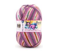 Opal Mitternachtstraum Sockenwolle, 4-fach, 75% Schurwolle Superwash, 25% Polyamid, 100g, 425m Lauflänge, für Strickprojekte, Nadelstärke 2,5-3,0mm (11647 Wandern)