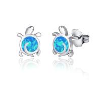 Opal Ohrringe für Damen 925 Sterling Silber Schildkröte Ohrringe Ohrstecker Tier Ohrringe Schmuck für Frauen Mädchen Kinder