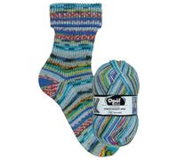 Opal Sockengarn Hundertwasser 4050 – 4-fach, 425 m, Blue Blues 944, 1x100 g