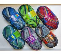 Opal/Sockenwolle / 4 ply/fädig / 6 x 100g. / Freche Freunde 2 / Opalwolle/Rofu/Regia/Sockenwolle/kg = 100 Euro