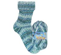 Opal Sockenwolle Aquarell, 4-fädig, 75% Schurwolle Superwash, 425m/100g, Nadelstärke 2-3mm (11535 Unterwasserspektakel)