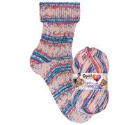 Opal Sockenwolle Aquarell, 4-fädig, 75% Schurwolle Superwash, 425m/100g, Nadelstärke 2-3mm (11536 Herzensreise)