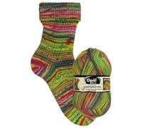 Opal Sockenwolle Hundertwasser neue Serie | Sockengarn 4-fädig | Strumpfwolle zum Stricken und Häkeln | 100g, 420m (Farbe 4056 The rain falls far from us falls the rain)
