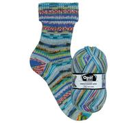 Opal Sockenwolle Hundertwasser neue Serie | Sockengarn 4-fädig | Strumpfwolle zum Stricken und Häkeln | 100g, 420m (Farbe 4050 Blue Blues)
