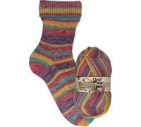 Opal Sockenwolle Schafpate 17 Wilde Natur, 100g, 425m Lauflänge, Nadelstärke 2-3, 75% Schurwolle/25% Polyamid, Waschbar 40° (11590 Streifzug)