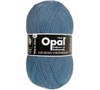 Opal Uni (425m) 4-fädiges Garn - Wollmischung, leuchtende Volltonfarben, Garn für warme Socken und Pullover, 5195 Jeansblau, 1 x 100 g
