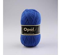 Opal Uni (425m) 4-fädiges Garn - Wollmischung, leuchtende Volltonfarben, Garn für warme Socken und Pullover, 5188 Blau, 1 x 100 g