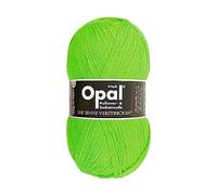 Opal Uni (425m) 4-fädiges Garn - Wollmischung, leuchtende Volltonfarben, Garn für warme Socken und Pullover, 2011 Neongrün, 1 x 100 g