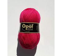 Opal Uni (425m) 4-fädiges Garn - Wollmischung, leuchtende Volltonfarben, Garn für warme Socken und Pullover, 5194 Rosa, 1 x 100 g