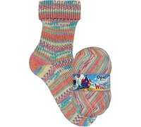 Opal Wirbelwind 4-fache Sockenwolle, 75% Schurwolle, 25% Polyamid, 425 m/100 g, Nadelstärke 2-3 mm (11476 zauberbuntes Licht)