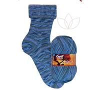 Opal Yoga 4-fach Sockenwolle, 75% Schurwolle Superwash, 25% Polyamid, 100g Knäuel, 425m Lauflänge, für Socken und Accessoires (11667 Sinnesvergnügen)