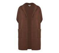 MILANO ITALY - open cardigan with oversized shoulders choco - Gr. - S/M