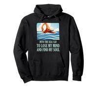 Open Water Swimming Into The Sea I Go Soul Zitat Pullover Hoodie
