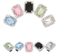 Operitacx 10 Stück Glänzende Schuhclips aus Legierung und Glas Retro Schuhschnallenverzierung für Selbstgemacht und Basteln Kreative Schuhaccessoires für Lässige Schuhe